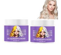 Mascarilla capilar morada antiaصفرار, elimina los tonos amarillentos y acondiciona el cabello seco. Acondicionador hidratante reparador para cabello seco (2pcs)