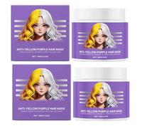Mascarilla capilar morada antiamarilleamiento, mascarilla morada para cabello rubio, repara y fortalece el cabello dañado, acondiciona el cabello seco, para mujeres y hombres decolorados