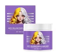 Mascarilla capilar morada antiaurora, mascarilla ultra pigmentada antiaurora, reparación hidratante para cabello seco, mascarilla capilar para cabello rubio y plateado (1pcs)