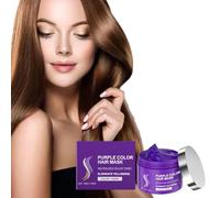 Mascarilla Capilar Morada,Mascarilla Capilar Hidratante y Tonificante Morada con Aceite de Argán y Extracto de Violeta,Repara e Hidrata, Adecuada para Cabello Rubio Decolorado Plateado Castaño (1Pcs)