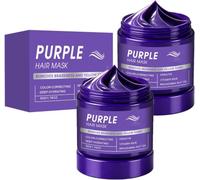 Mascarilla capilar nutritiva violeta, mascarilla reparadora ligera sin aclarado, acondicionador hidratante profundo, acondicionador con tratamiento de queratina, elimina tonos amarillentos.