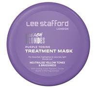Mascarilla capilar tonificante morada de Lee Stafford | Mascarilla de tratamiento para rubios decolorados - Crema acondicionadora violeta hidrata