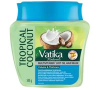 Mascarilla capilar tropical de coco Vatika con coco tropical - 500 g