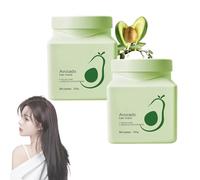 Mascarilla capilar y acondicionador profundo de aguacate para un cuidado intensivo - Tratamiento hidratante y reparador profundo para cabello seco, dañado y rizado (2Pcs)