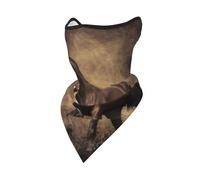 Mascarilla Cortavientos con diseño de Caballo Corriendo y café, Polaina para el Cuello, para Motociclista, para Invierno