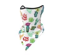 Mascarilla Cortavientos con diseño de Cactus y suculentas de Acuarela, Polaina para el Cuello, para Motociclistas de Invierno