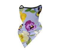 Mascarilla Cortavientos con diseño de Flores de Pensamiento, Polaina para el Cuello, para Motociclistas de Invierno