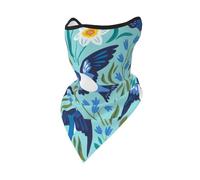 Mascarilla Cortavientos con diseño de Golondrinas voladoras y Flores de Primavera, Polaina para el Cuello, para Motociclistas de Invierno