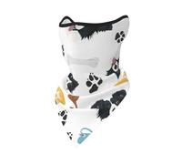 Mascarilla Cortavientos con diseño de Perro Border Collie Sonriente, Polaina para el Cuello, para Motociclista, de Invierno