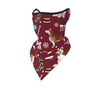 Mascarilla Cortavientos con diseño de Perro Husky, Bastones de Caramelo, Medias, Color rubí, para Motociclistas de Invierno