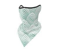 Mascarilla Cortavientos con diseño geométrico de mármol, Color Blanco Menta y Aguamarina, para Motociclista, para Invierno