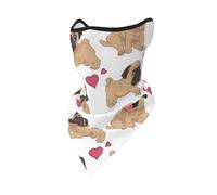 Mascarilla Cortavientos con Divertidos Dibujos de Cachorros de Pugs, Polaina para el Cuello, para Motociclistas de Invierno