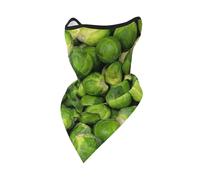 Mascarilla Cortavientos con Estampado de Coles de Bruselas Verdes, Polaina para el Cuello, para Motociclistas de Invierno