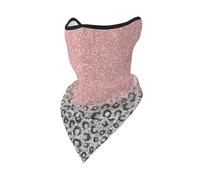 Mascarilla Cortavientos con Estampado de Leopardo, Color Oro Rosa y Plata Brillante, para Invierno, para Motocicleta