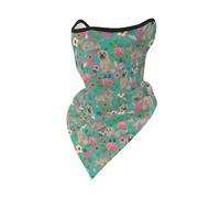 Mascarilla Cortavientos con Estampado Floral Vintage de Cairn Terrier, Polaina para el Cuello, para Motociclista de Invierno