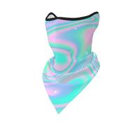 Mascarilla Cortavientos con Fondo Abstracto holográfico en neón Pastel, Polaina para el Cuello, para Motociclista de Invierno