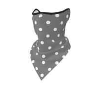 Mascarilla Cortavientos con Lunares Grises y Blancos, Polaina para el Cuello, para Motociclistas de Invierno