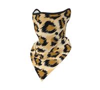 Mascarilla Cortavientos de Leopardo, marrón, Negro y Amarillo Claro, para Invierno, para Motocicleta