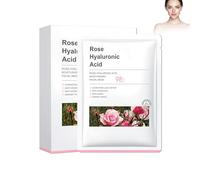 Mascarilla De ácido Hialurónico En La Cara De Rosa, Mascarilla Hidratante Mit Extracto De Rosa Y Esencia De ácido Hialurónico, Reducción De Arrugas, Bloquear La Humedad Facial, 25gx5