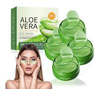 Mascarilla de aloe vera, 2/4 cajas, almohadillas para los ojos de aloe vera, almohadillas de colágeno, almohadillas para los ojos, contra ojeras, bolsas, arrugas, hinchazón, hidratante, antiedad (B)