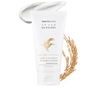 Mascarilla de arcilla coreana THANKYOU FARMER Rice Pure 2 en 1 para limpiador en espuma de 150 ml. Elimina el exceso de grasa y las c lulas muert