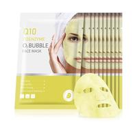 Mascarilla de burbujas de coenzima Q10 O2 para el cuidado de la piel, mascarilla iluminadora e hidratante, limpieza profunda - Mascarilla reafirmante para mujer (8 piezas)