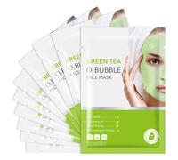 Mascarilla de burbujas de coenzima Q10 O2 para el cuidado de la piel, mascarilla iluminadora e hidratante, limpieza profunda - Mascarilla reafirmante para mujer (8 piezas)