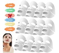 Mascarilla De ColáGeno Para El Rostro,PelíCula De ColáGeno Puro,Mascarilla Reafirmante,Mascarilla Hidratante Antiarrugas De ColáGeno Profundo Que Reduce Las LíNeas Finas (12pcs)