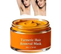 Mascarilla de depilación de cúrcuma, depilación facial para mujeres (labio superior), elimina el vello de vello facial, crema de depilación sin dolor (1 unidad)