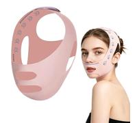 Mascarilla de elevación reutilizable en V, ultra delgada vaina adelgazante facial, reductor de mentonón doble, máscara de modelado facial en V, elevación facial facial facial y reafirmante (rosa)
