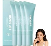 Mascarilla de labios calmante para preparar, refrescante máscara de labios exfoliante, cuida los labios rellenadores e hidratantes, fácil aplicación, ligera y no pegajosa. (4 unidades)