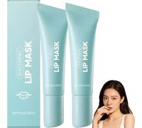 Mascarilla de labios calmante para preparar, refrescante máscara de labios exfoliante, cuida los labios rellenadores e hidratantes, fácil aplicación, ligera y no pegajosa. (2 unidades)