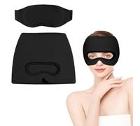 Mascarilla de migraña 3 en 1, máscara refrescante para migrañas con máscara de ojos extraíble, máscara de enfriamiento elástica para dolores de cabeza, gorro de migraña reutilizable, gorra de alivio