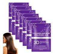 Mascarilla de Pelo 3D de Colágeno Morado, Tratamiento Hidratante Profundo, Antifrizz, Deja el Cabello Suave y Manejable, Brillo Natural, Todo Tipo de Cabello, 30g(7pcs)