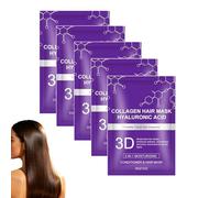 Mascarilla de Pelo 3D de Colágeno Morado, Tratamiento Hidratante Profundo, Antifrizz, Deja el Cabello Suave y Manejable, Brillo Natural, Todo Tipo de Cabello, 30g(5pcs)