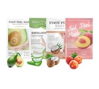 Mascarilla de Pies, 4 Pares Calcetines Exfoliante y Hidratante de Pies para Bebés Pies Suaves, Eliminar Piel Muerta y Seca, Callos, Reparar el Talón Agrietado, Spa Pies para Hombre y Mujer - Mixed
