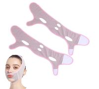 Mascarilla de sueño cosmética rosa 2 piezas máscara facial lifting sin marcas ajustable cómoda para reafirmar contorno facial cuidado de la piel hogar y viaje