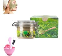 Mascarilla de té verde Mascarilla limpiadora a base de hierbas para puntos negros y acné Mascarilla exfoliante de té verde Mascarilla de limpieza profunda Mascarilla hidratante de té verde para todo t