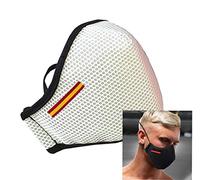Mascarilla deportiva blanca homologada tejido 3d reutilizable - bandera de españa