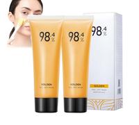 Mascarilla exfoliante de lámina dorada, mascarilla facial antiarrugas exfoliante, mascarilla facial dorada Beilingmei al 98,4%, mascarilla exfoliante dorada, mascarilla facial antiarrugas (2pcs)