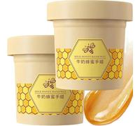 Mascarilla exfoliante para manos con cera de leche y miel Mascarilla para el cuidado de las manos con película exfoliante para manos Mascarilla hidratante y nutritiva para manos Reduce la sequedad y l
