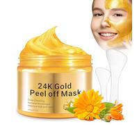 Mascarilla Facial 24K Oro Peel Off 120ML, Hidratante y Purificante con Gold Collagen, Mascarilla Antiarrugas y Iluminadora, Mascarilla Facial Colágeno para Pieles Secas y Mixtas