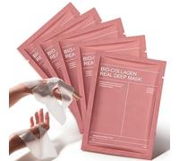 Mascarilla Facial Colageno Coreana, 5 Pcs Bio Collagen Real Deep Mask con Parches para Surcos Nasogenianos, Mascarilla Nocturna Hidratante para Reducir Líneas Finas y Poros, Cuidado de la Piel