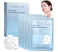 Mascarilla Facial Colágeno,Mascarilla Facial Hidratante en Hidrogel,Azul | Mascarillas Faciales Hidratantes y Reafirmantes,Cuidado Anti-Edad y Reafirmante para el Rostro,para Rutina de Belleza