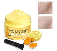 Mascarilla Facial de Arcilla con Cúrcuma y Vitamina C, Mascarilla de Arcilla y Cúrcuma, Mascarilla Facial de Arcilla, Máscara de Arcilla Purificante, Mascarilla Limpiadora, Limpiar Hidratar la Piel