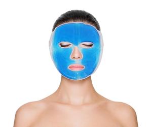 Mascarilla facial de gel caliente o frío reutilizable-Máscara de relajación Terapia con calor o frío - Bolsillo comprimido contra las migrañas, efecto relajante, promueve la circulación sanguínea