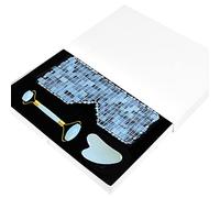 Mascarilla Facial De Jade De Ópalo, Rodillo De Jade De Piedra Natural, Juego De Tablero Guasha, Masajeador Facial, Raspador De Gouache, Máscara De Ojos De Jade, Juego De Rodillos Masajeadores,3 Piezas Con Caja