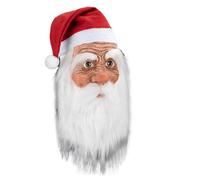 Mascarilla facial de Papá Noel - Máscara de cabeza de Papá Noel - Máscara facial de látex de Papá Noel, le da a tu pa rty más alegría y un ambiente vibrante