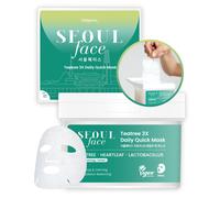 Mascarilla facial de rbol de t 3 veces al d a DERMAL Seoul Face (36 hojas) - Mascarillas faciales veganas de tencel para el cuidado de la piel