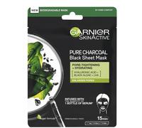 Mascarilla facial de tela hidratante Charcoal and Algae de Garnier